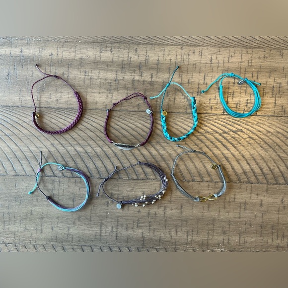 Lot of 7 Pura Vida Adjustable Bracelets Turquoise Purple - Picture 7 of 8